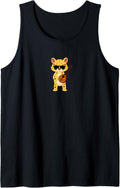 Funny Cheetah Wearing Sunglasses Playing Lute Tank Top Tank Top High Search Demand Gift Ready