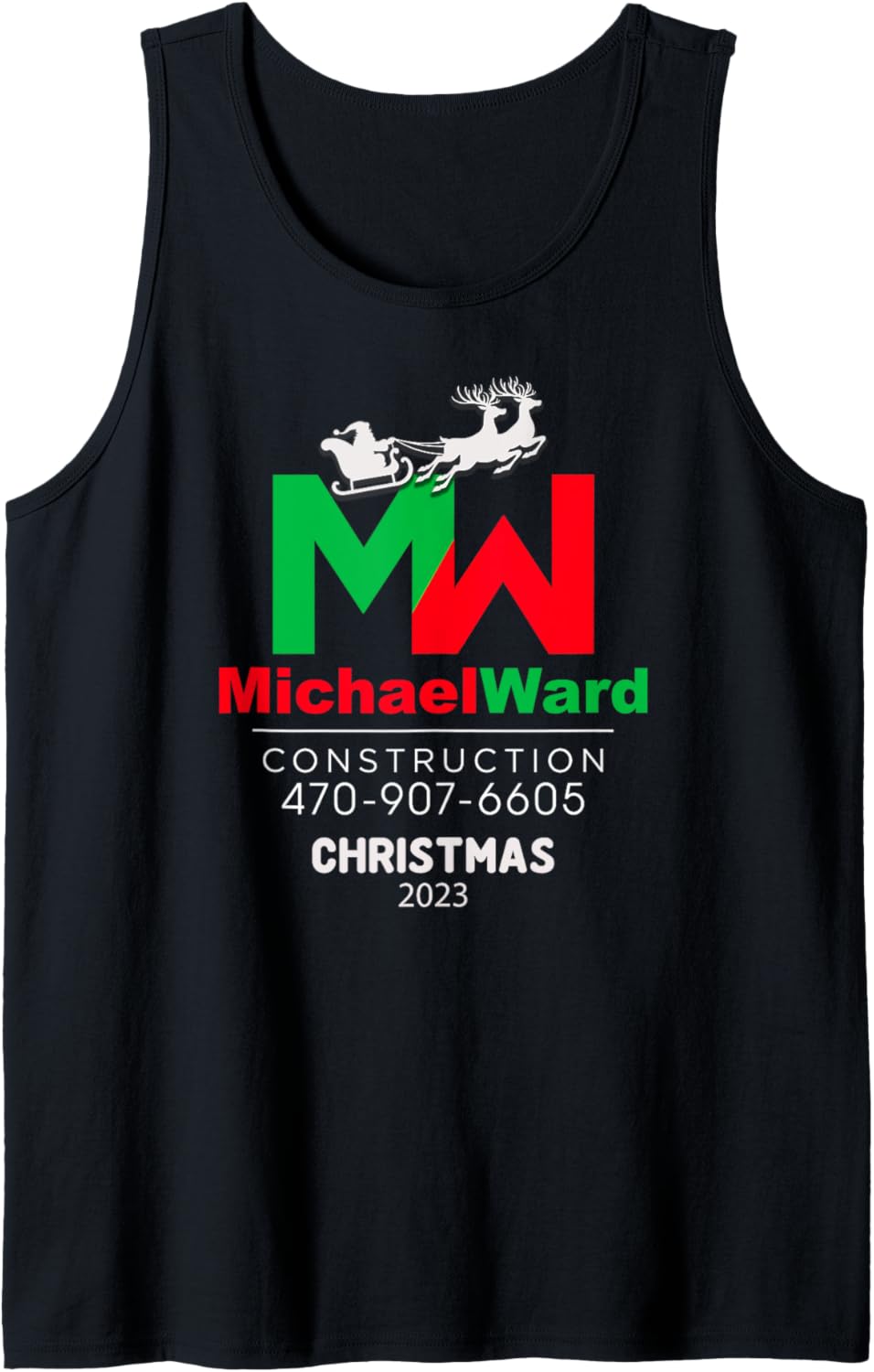 Michael Ward Construction Christmas 2023 Tank Top Tank Top | Viral Streetwear Style