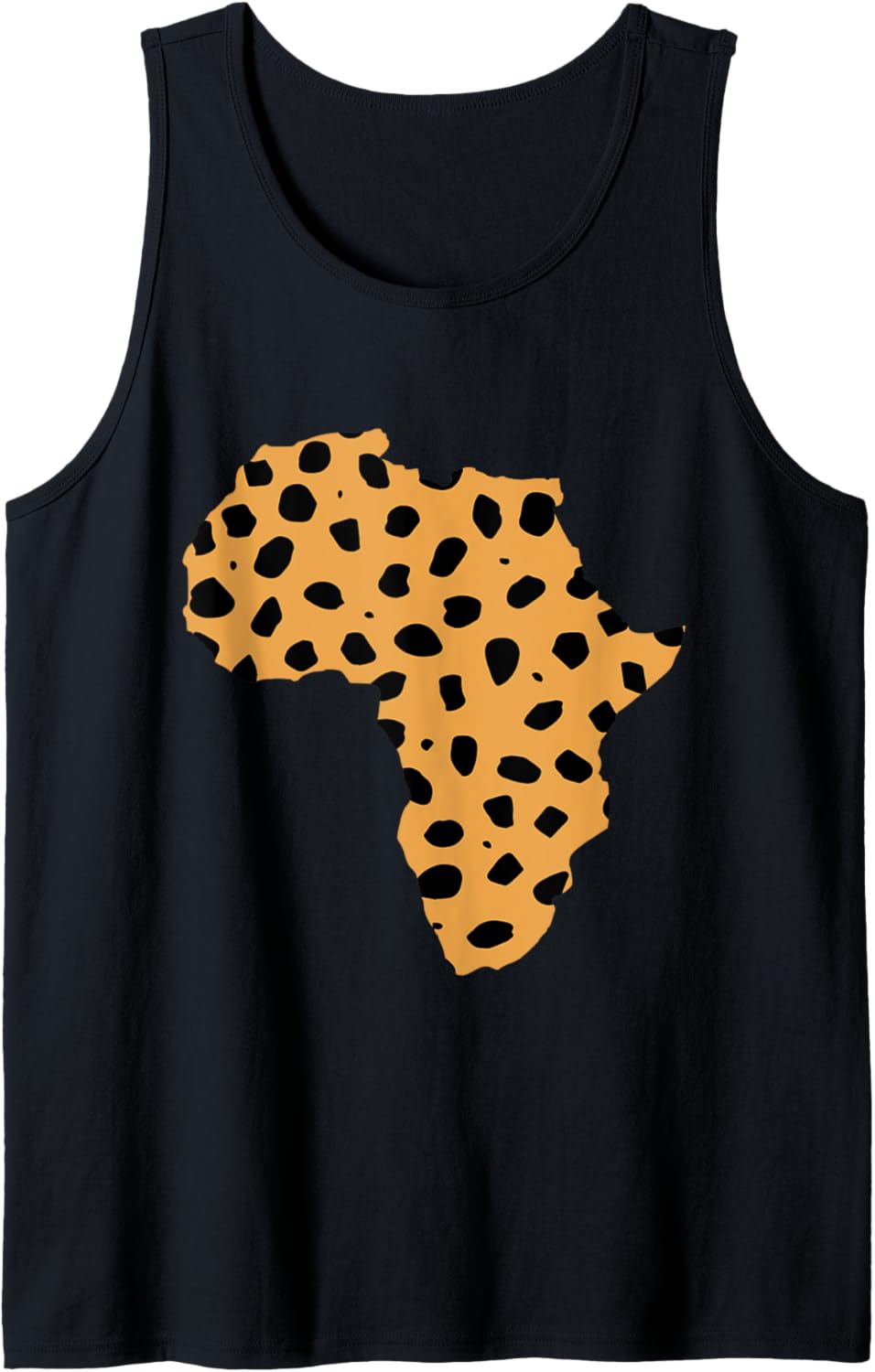Cheetah Animal Print on Africa Map Tank Top Tank Top Comfort Fit Gift Ready
