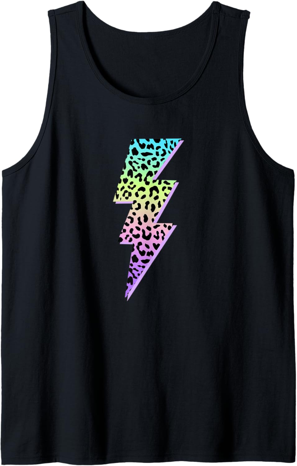 Lightning Bolt Leopard Cheetah Print Multi Color Tank Top Tank Top Trending US Gift Ready