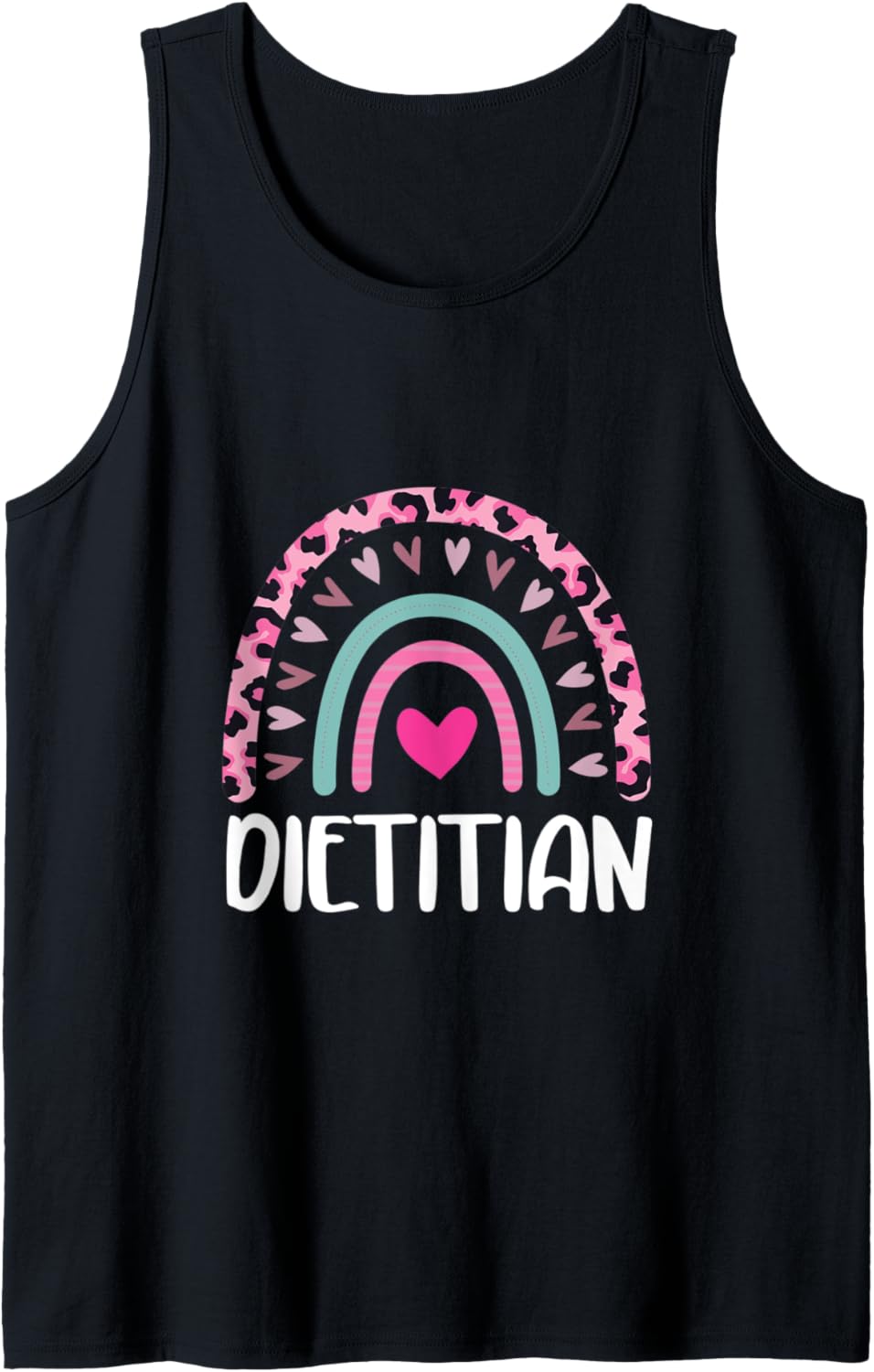 Dietitian Leopard Rainbow Heart Cheetah Print Nutritionist Tank Top Tank Top High Search Demand Hot Right Now