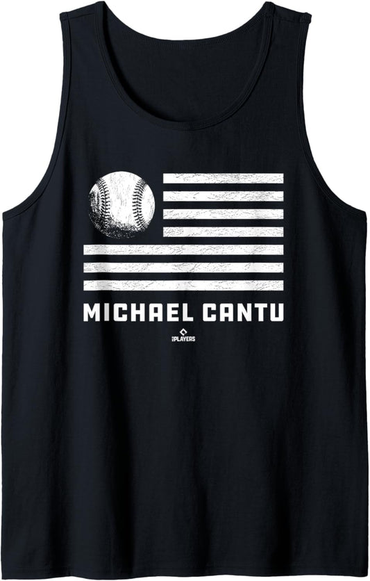Flag Stripes Michael Cantu Prospect Baseball Fan Gear Tank Top Tank Top | Premium Quality