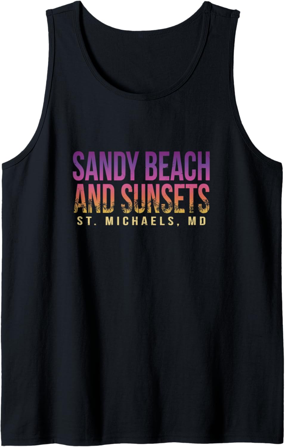 Sandy Beach and Sunsets St Michaels Summer Maryland Tropical Tank Top Tank Top | Perfect Gift Idea