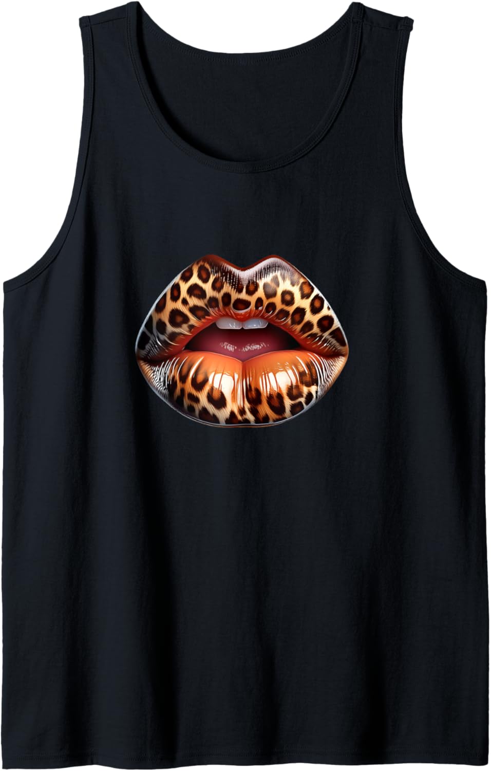 Leopard Lips Kiss Cheetah Animal Print Design Tank Top Tank Top Comfort Fit Hot Right Now