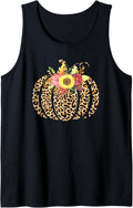 Halloween Pumpkin Hello Fall Plaid Leopard Cheetah Print Tank Top Tank Top Trending US Hot Right Now