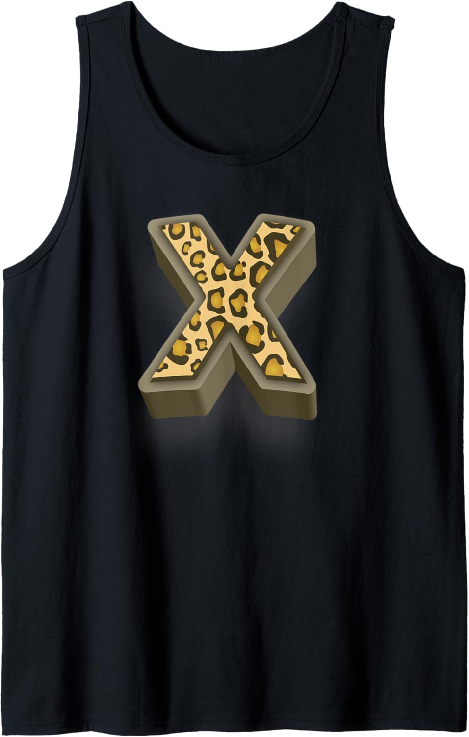 Cute Letter X Initial Name Leopard Cheetah Animal Print Tank Top Tank Top Premium Print Gift Ready