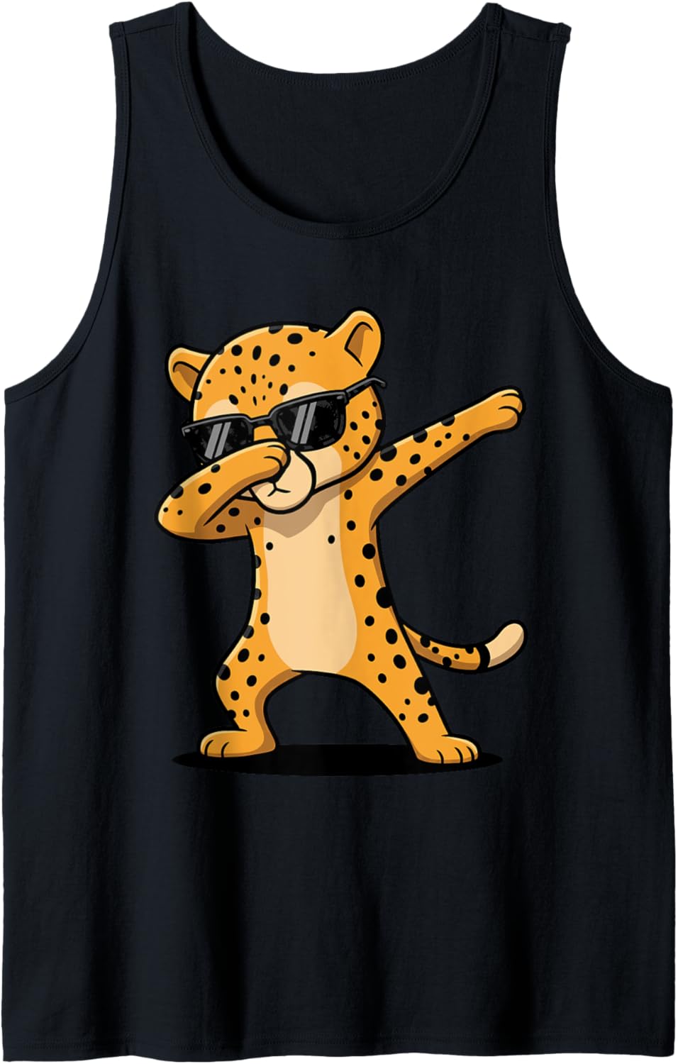 Funny Dabbing Cheetah Shirt Boys Mens Animal Print Cheetah Tank Top Tank Top Streetwear Style Fan Favorite