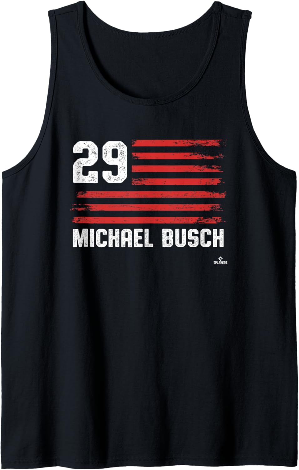 Flag Stripes Michael Busch Chicago Baseball MLBPA Tank Top Tank Top | Perfect Gift Idea