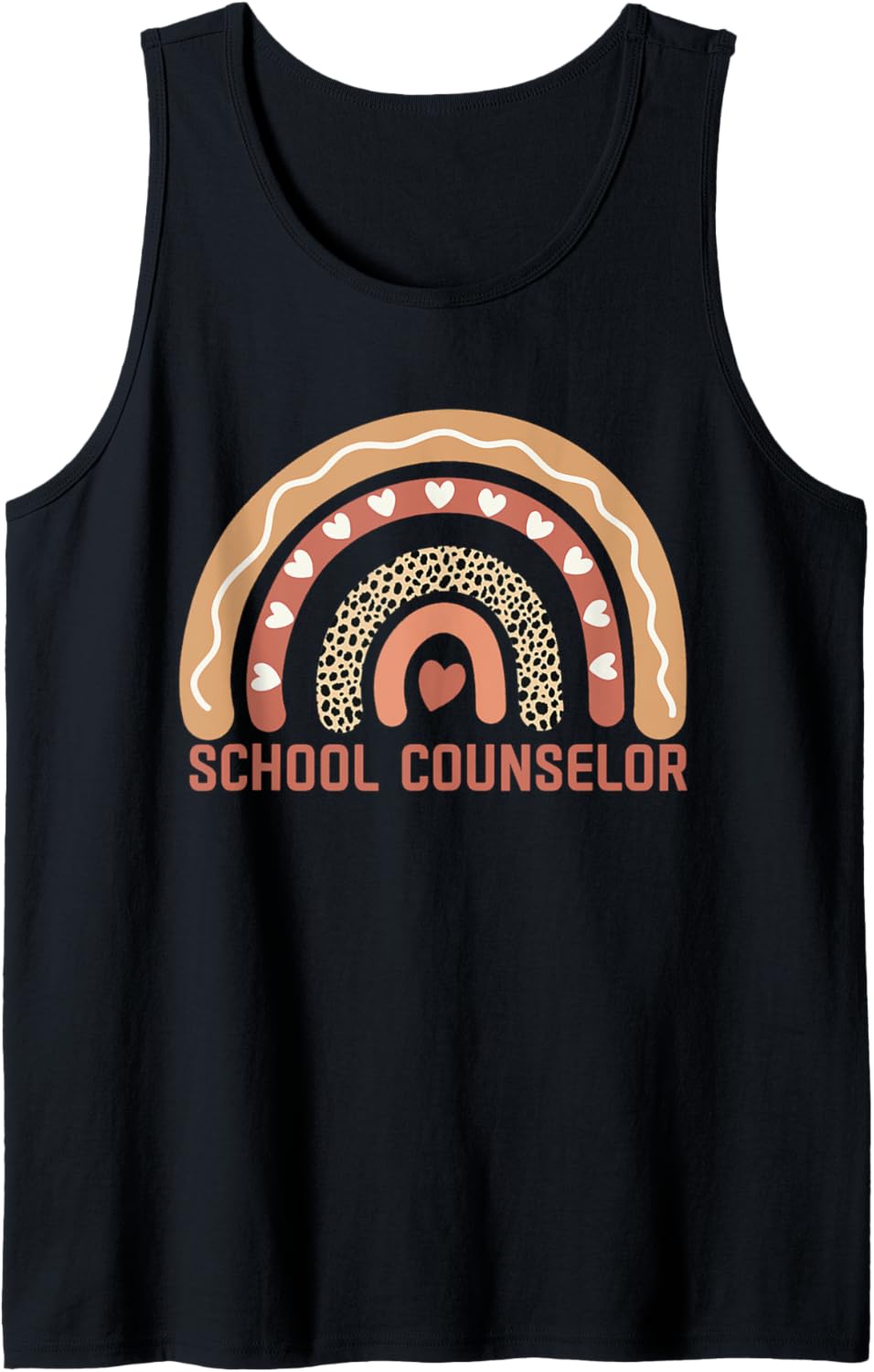 Proud School Counselor Leopard Cheetah Print Rainbow Boho Tank Top Tank Top Viral TikTok Find Hot Right Now