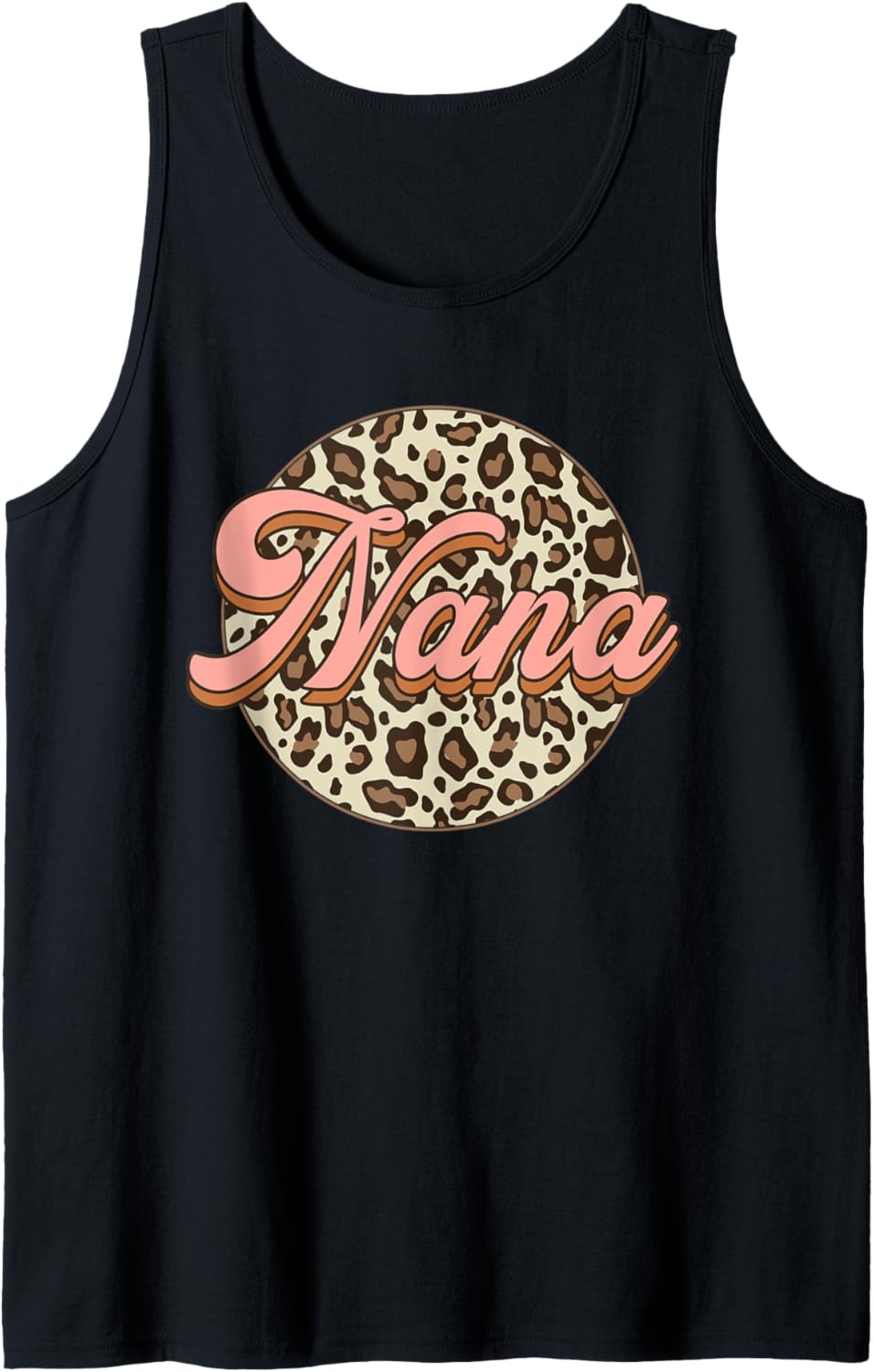 Nana Circle Leopard Print Matching Family Retro Mothers Day Tank Top Tank Top Streetwear Style Fan Favorite