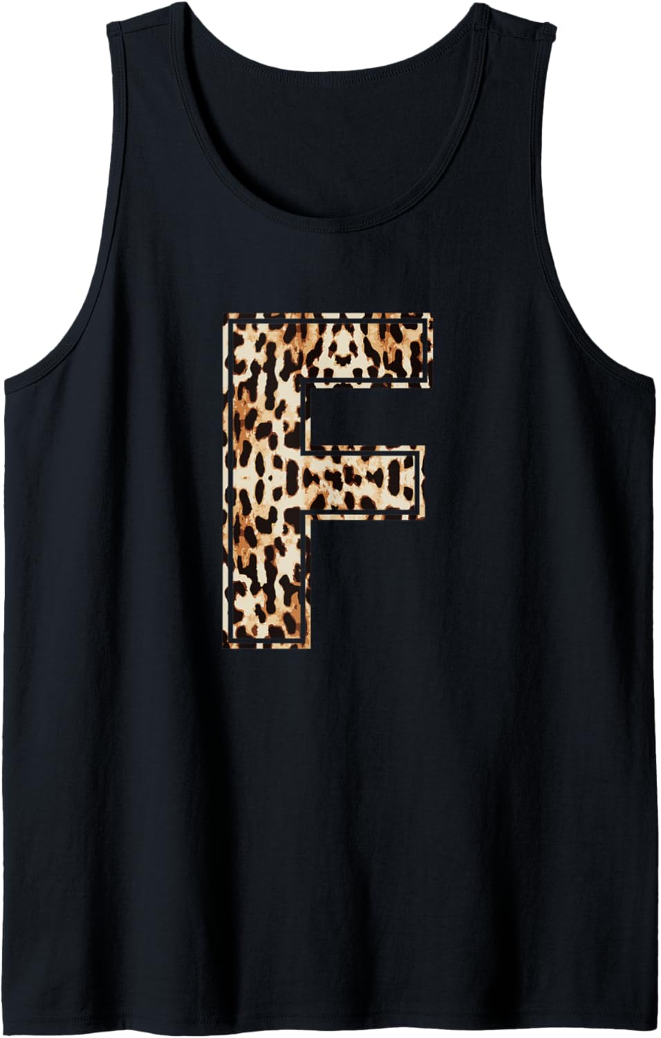 Cool Letter F Initial Name Leopard Cheetah Print Tank Top Tank Top Comfort Fit Fan Favorite