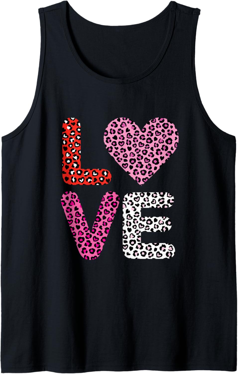 Heart Leopard Cheetah Print Love Valentine s Day Tank Top Tank Top Comfort Fit Everyday Wear
