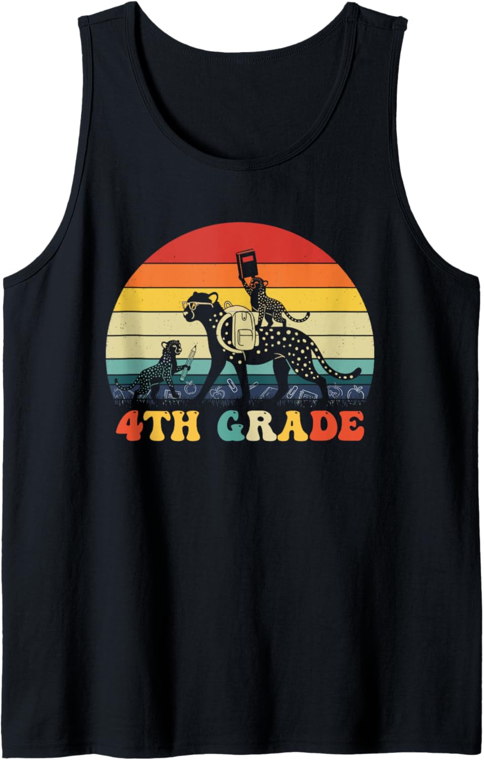 Funny Cheetah Fourth Grade Back to School Teacher Student Tank Top Tank Top Trending US Gift Ready