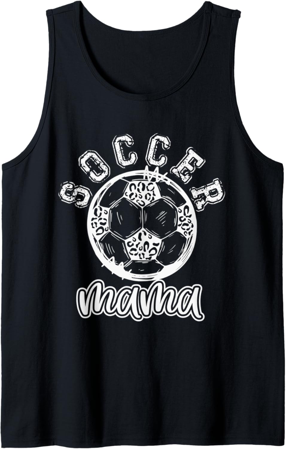 Soccer MAMA Leopard Cheetah Print Retro Trendy Cute Tank Top Tank Top Streetwear Style Best Seller Look