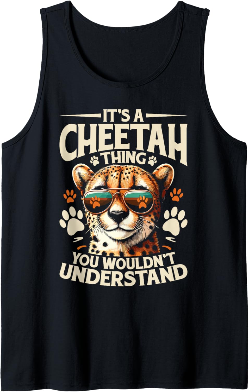 Funny Leopard Cheetah With Sunglass Tank Top Tank Top Viral TikTok Find US Top Pick