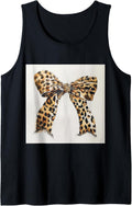 Bow in Watercolor Aesthetic cheetah leopard pattern Bow Tank Top Tank Top High Search Demand Hot Right Now
