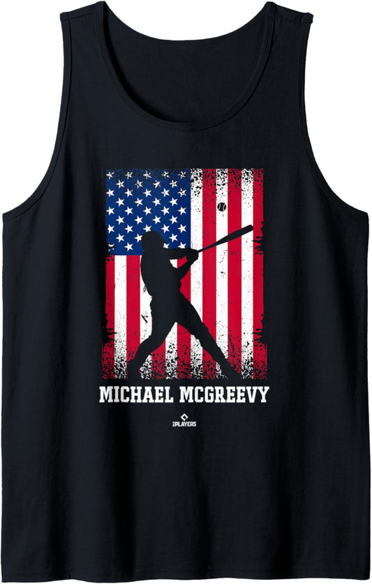 American Flag Swing Michael McGreevy Prospect Baseball Fan Tank Top Tank Top | Trending 2025