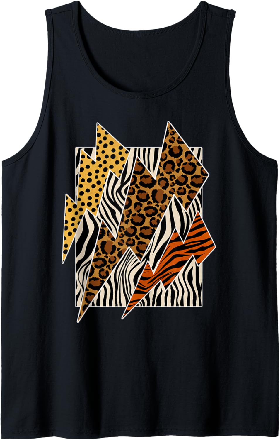 Tiger Leopard Cheetah Zebra Lightning Tee Animal Print Tank Top Tank Top Viral TikTok Find Everyday Wear