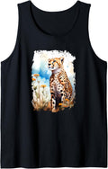 Cheetah Flower Butterfly Tank Top Tank Top Premium Print Fan Favorite