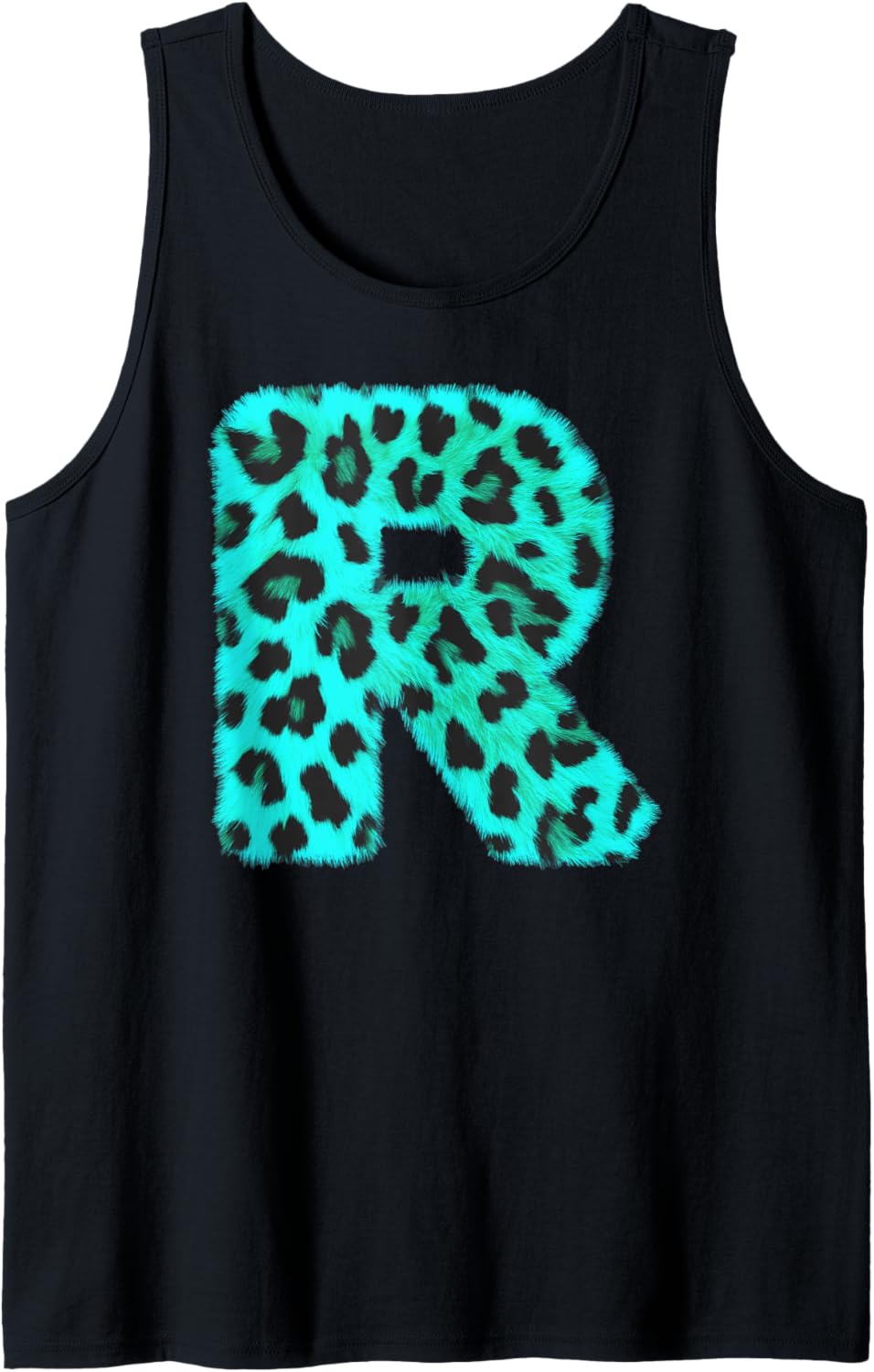 Letter R Cheetah Leopard Print Blue Initial Zebra Matching Tank Top Tank Top Comfort Fit Fan Favorite