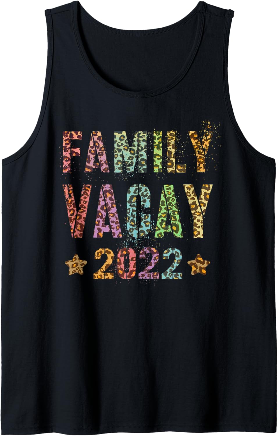 Vintage FAMILY VACAY 2022 Leopard Print Summer Trip Tank Top Tank Top Streetwear Style Best Seller Look