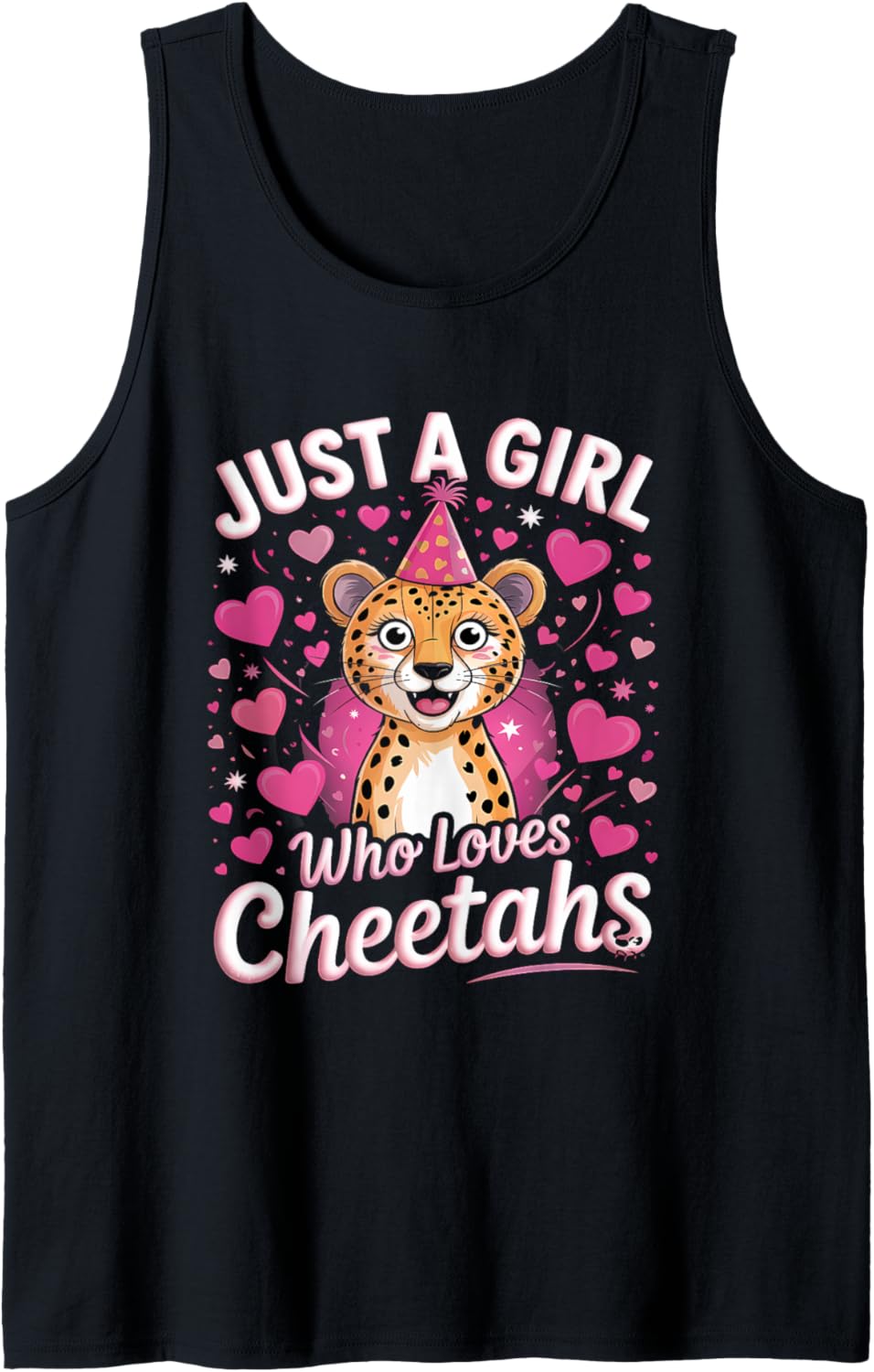 Mens Just A Girl Who Loves Cheetahs Funny Cheetah Lover Girls Tank Top Tank Top Streetwear Style Fan Favorite
