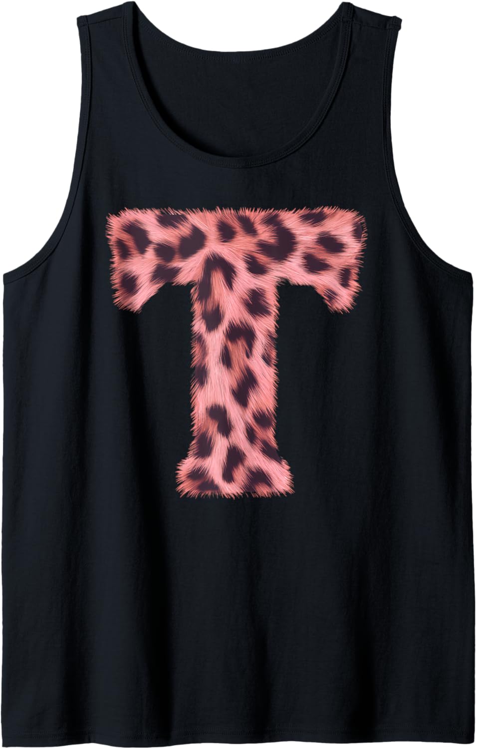 Letter T Cheetah Leopard Print Pink Initial Zebra Matching Tank Top Tank Top Premium Print Hot Right Now