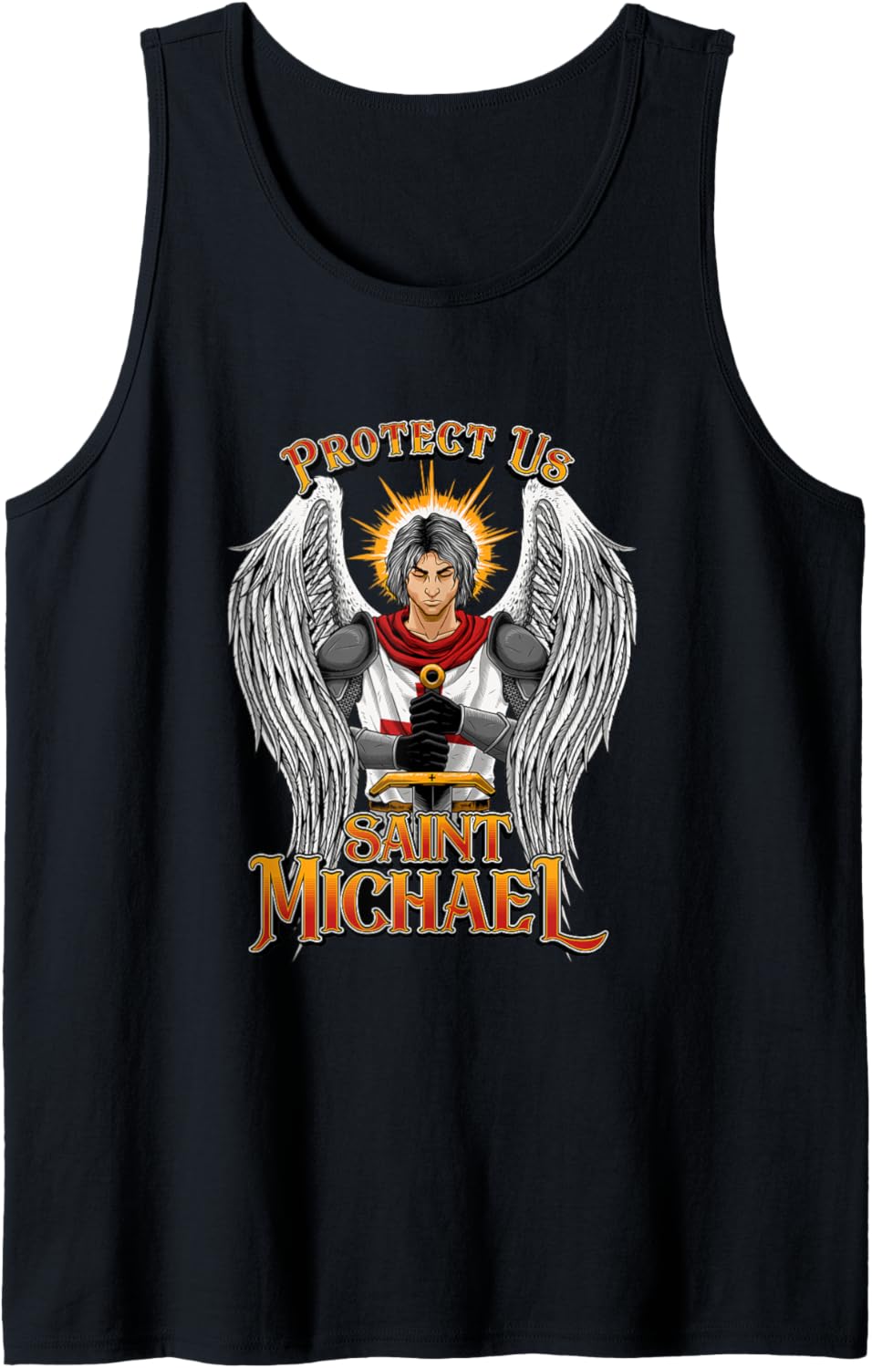 Mens Protect Us Saint Michael Tank Top Tank Top | US Best Seller