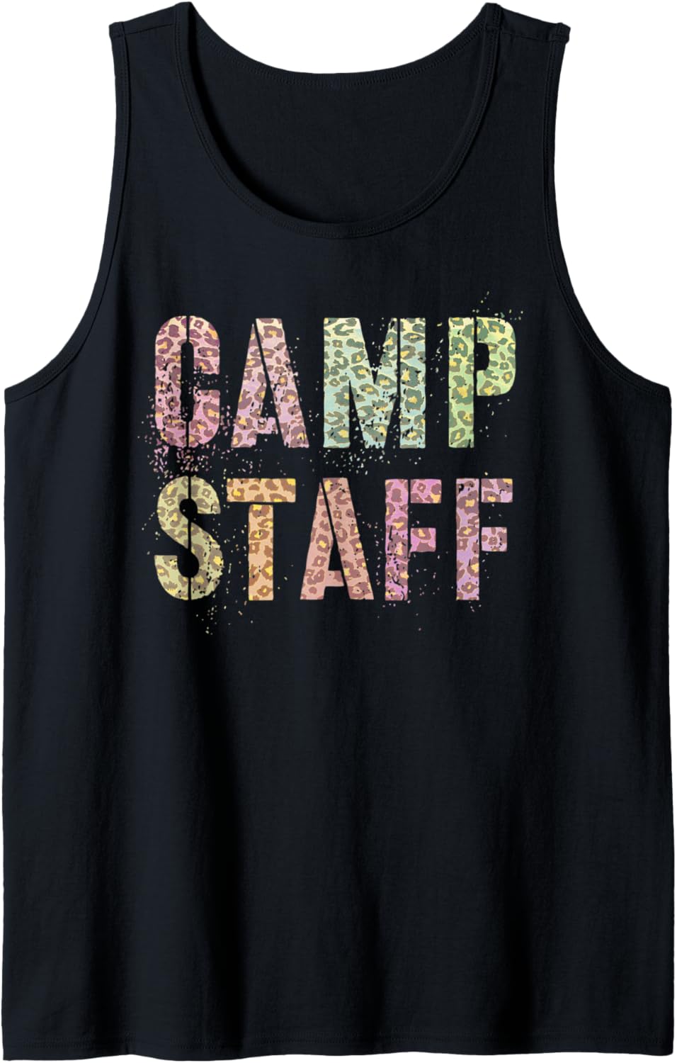 CAMP STAFF Leopard Print Host Summer Counselor Teacher 2022 Tank Top Tank Top Viral TikTok Find Fan Favorite