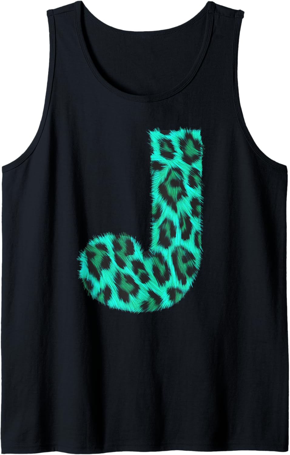 Letter J Cheetah Leopard Print Blue Initial Zebra Matching Tank Top Tank Top Premium Print Best Seller Look