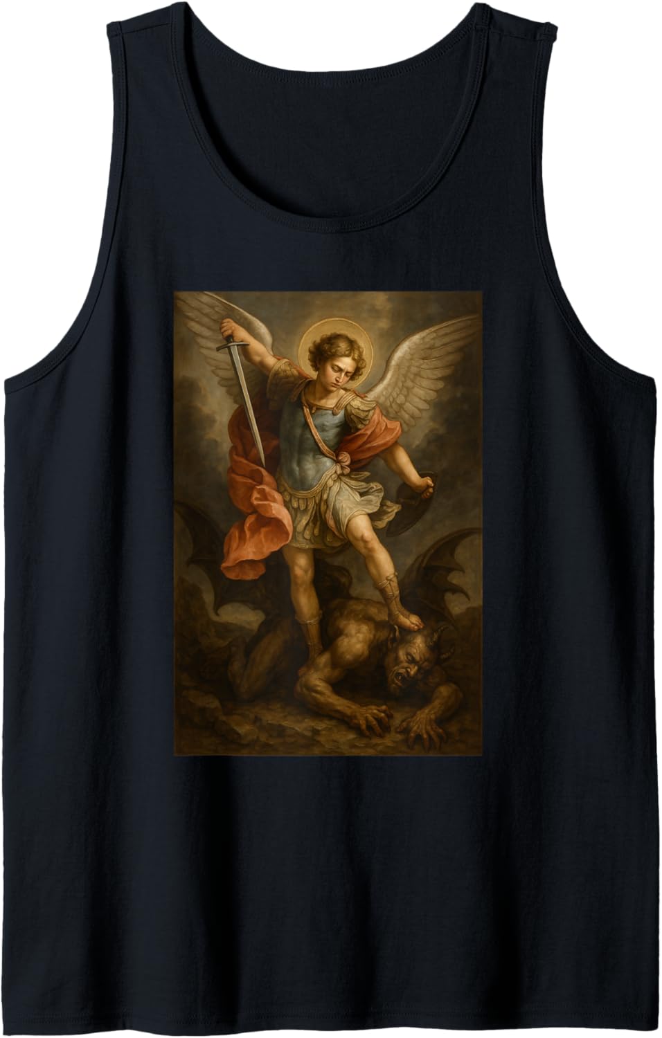 Archangel Michael Defeats Satan - St Michael Prayer Tank Top Tank Top | Trending 2025