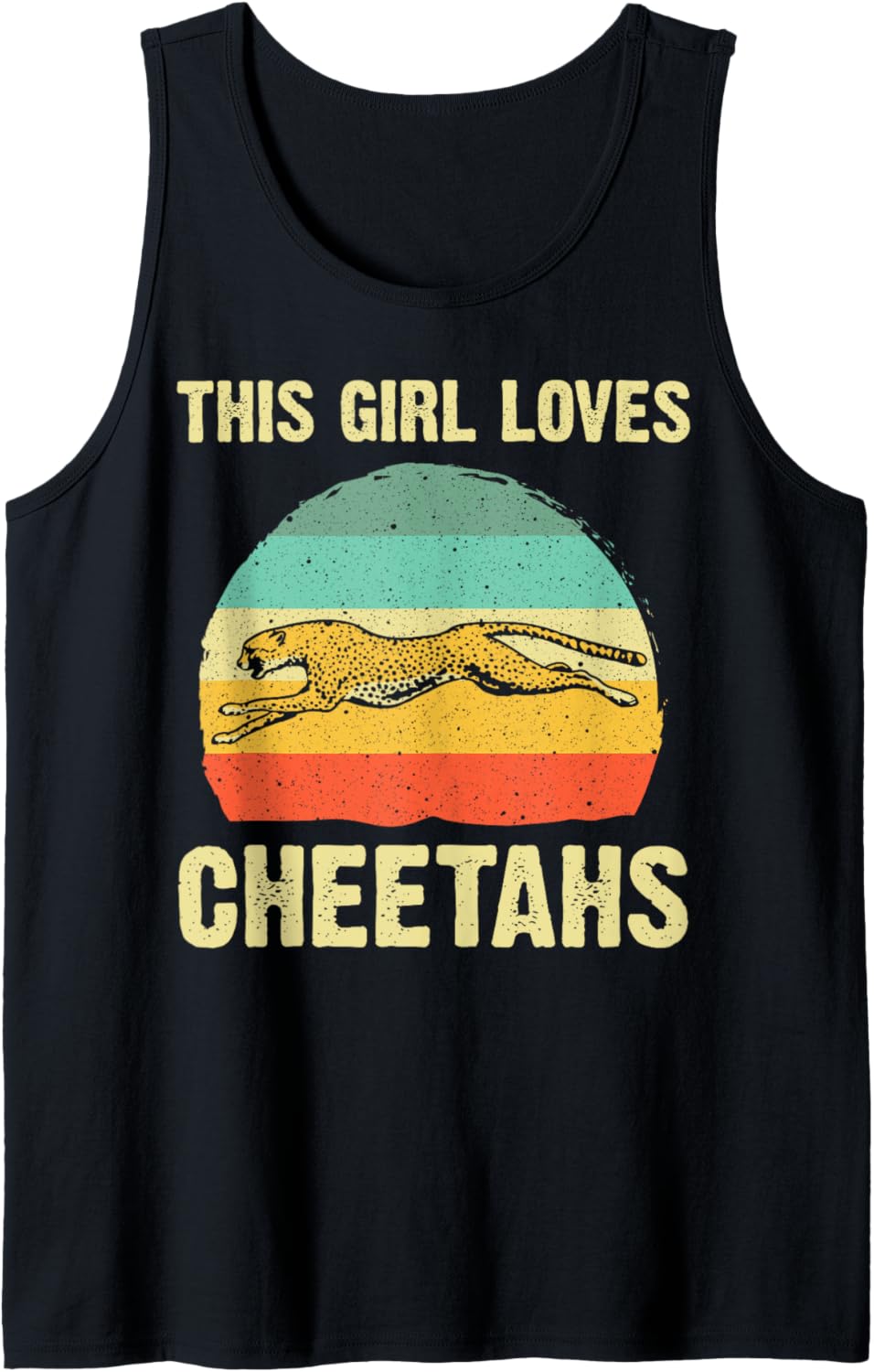 Cool Cheetah For Girls Kids Cat Animal Print Leopard Safari Tank Top Tank Top Streetwear Style Gift Ready