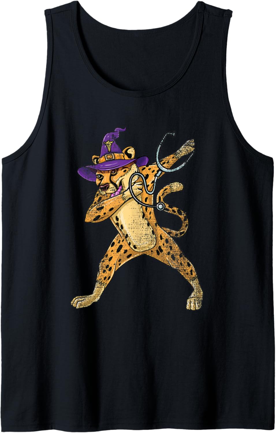 Witch Dabbing Cheetah Nurse Tank Top Tank Top Viral TikTok Find Everyday Wear