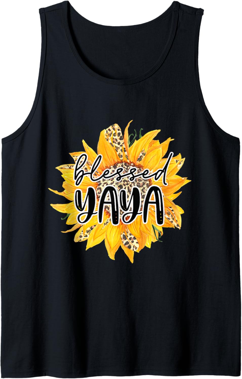 Blessed YAYA Leopard Cheetah Sunflower Grandma Trendy Tank Top Tank Top High Search Demand Hot Right Now