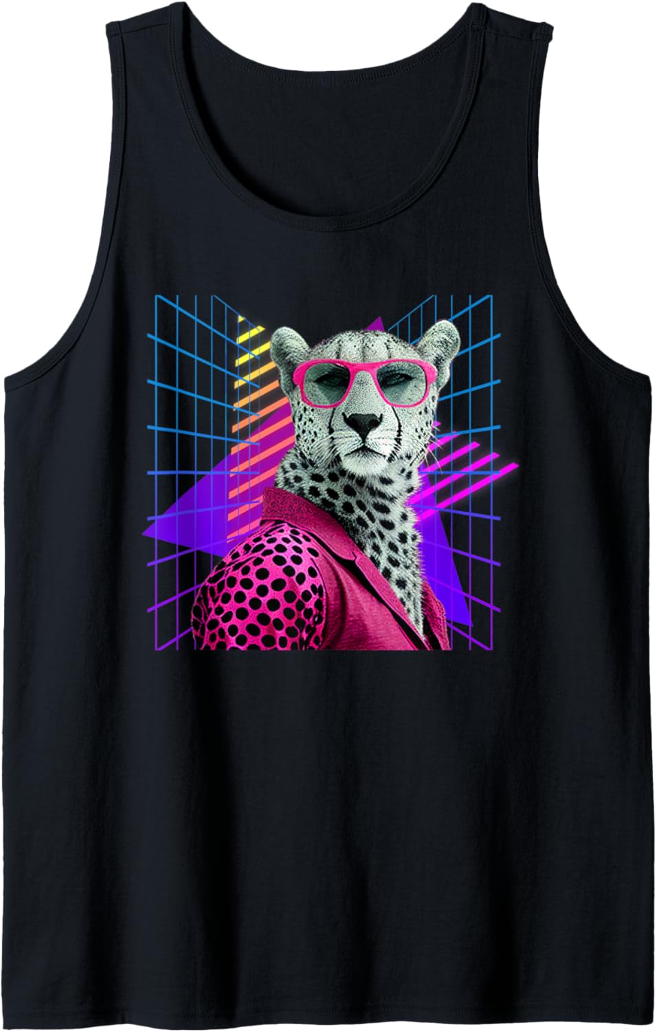 Pink Cheetahs Preppy Art Cheetahs Aesthetic AI Art Tank Top Tank Top Viral TikTok Find Hot Right Now