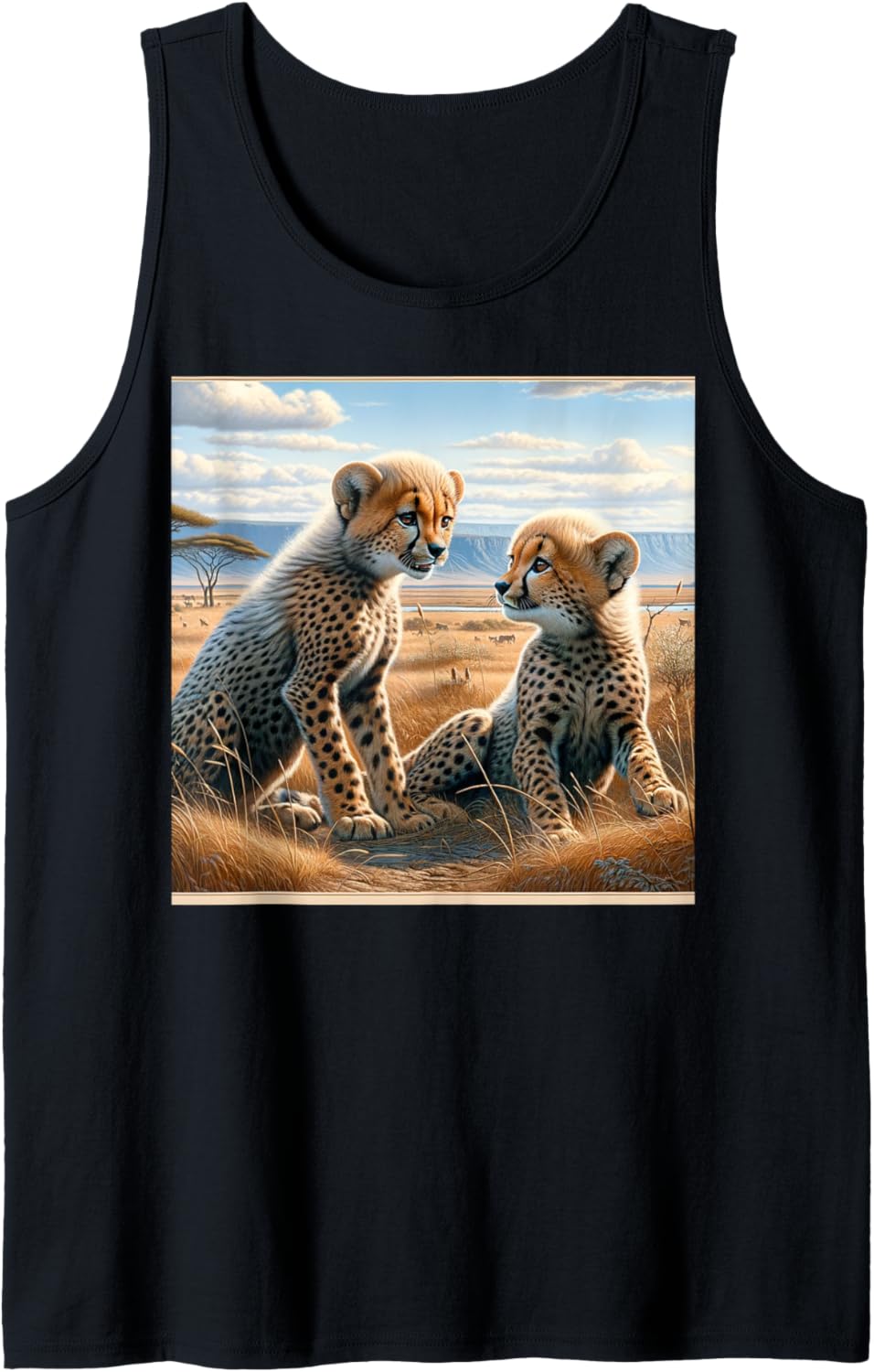 Cheetah Cubs Serengeti Big Cats Tank Top Tank Top High Search Demand Everyday Wear