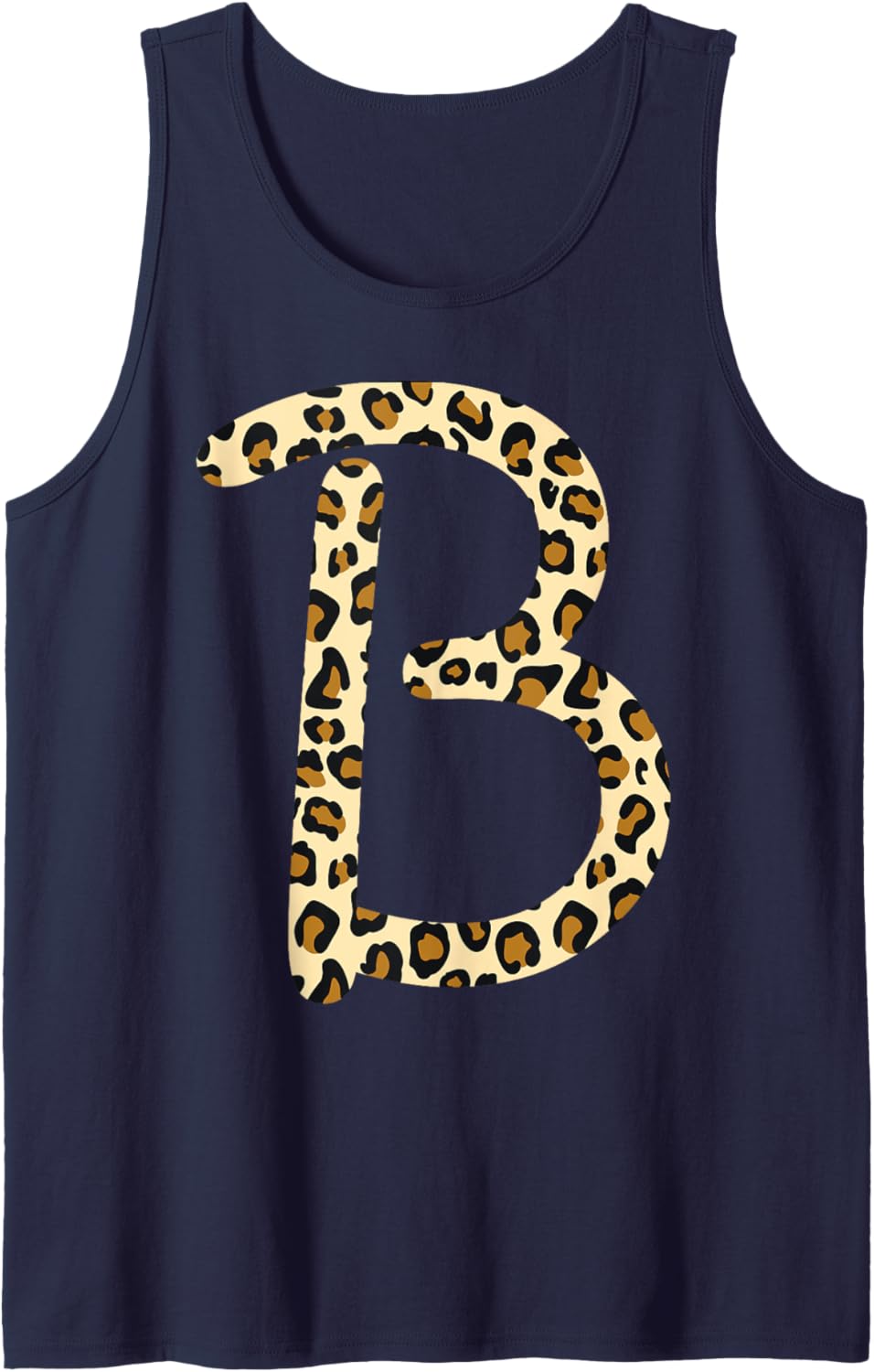 monogram name initial letter B cheetah skin print pattern Tank Top Tank Top Trending US Everyday Wear