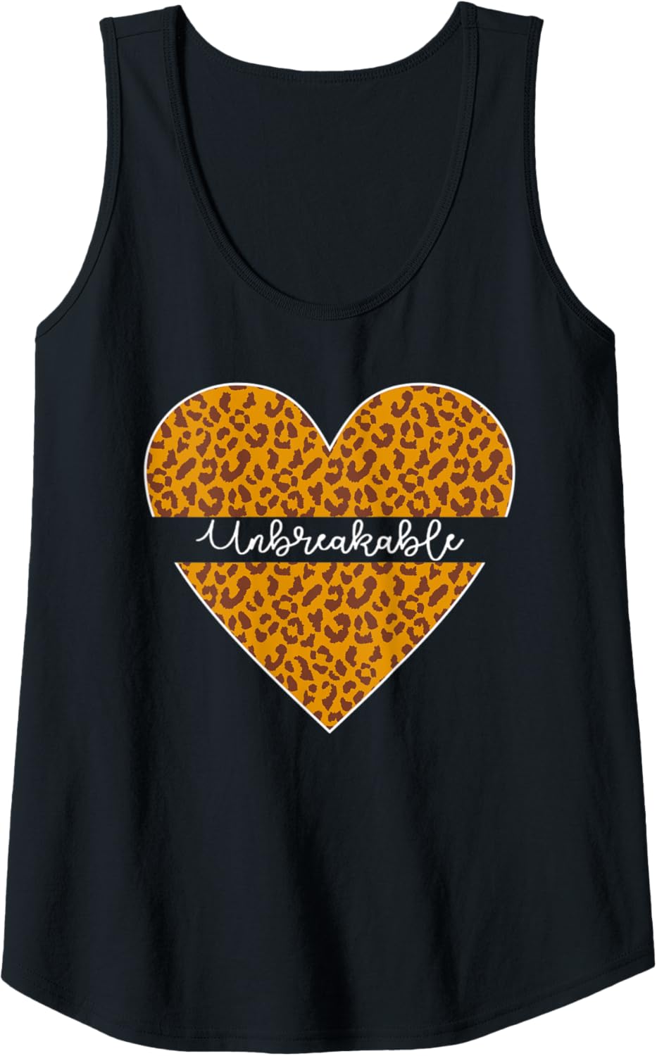 Womens Cheetah Print Heart Design Leopard Print Unbreakable Love Tank Top Tank Top Streetwear Style Hot Right Now