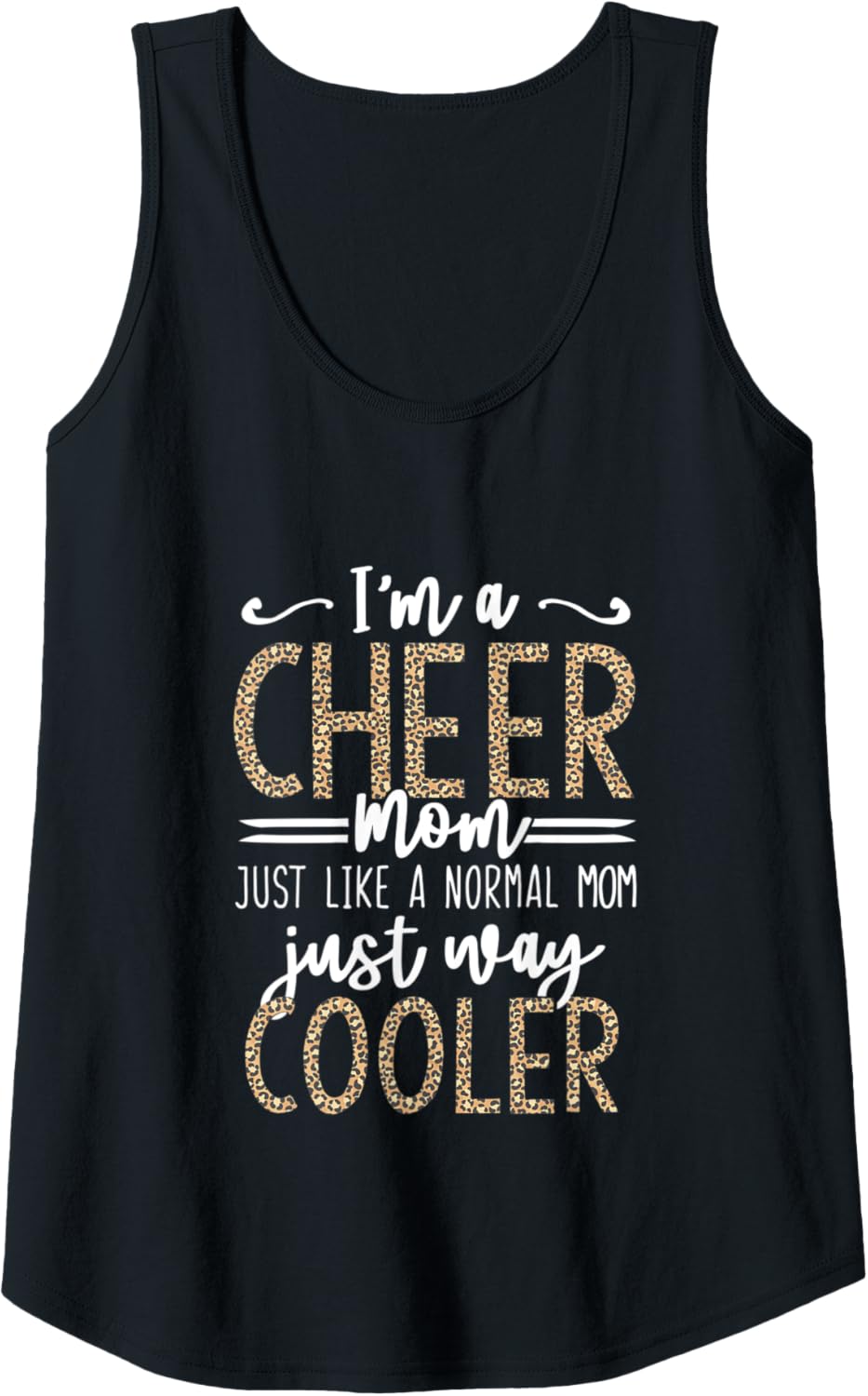 Womens Funny Cheerleading Mother Leopard Cheetah Print Cheer Mom Tank Top Tank Top Streetwear Style Fan Favorite