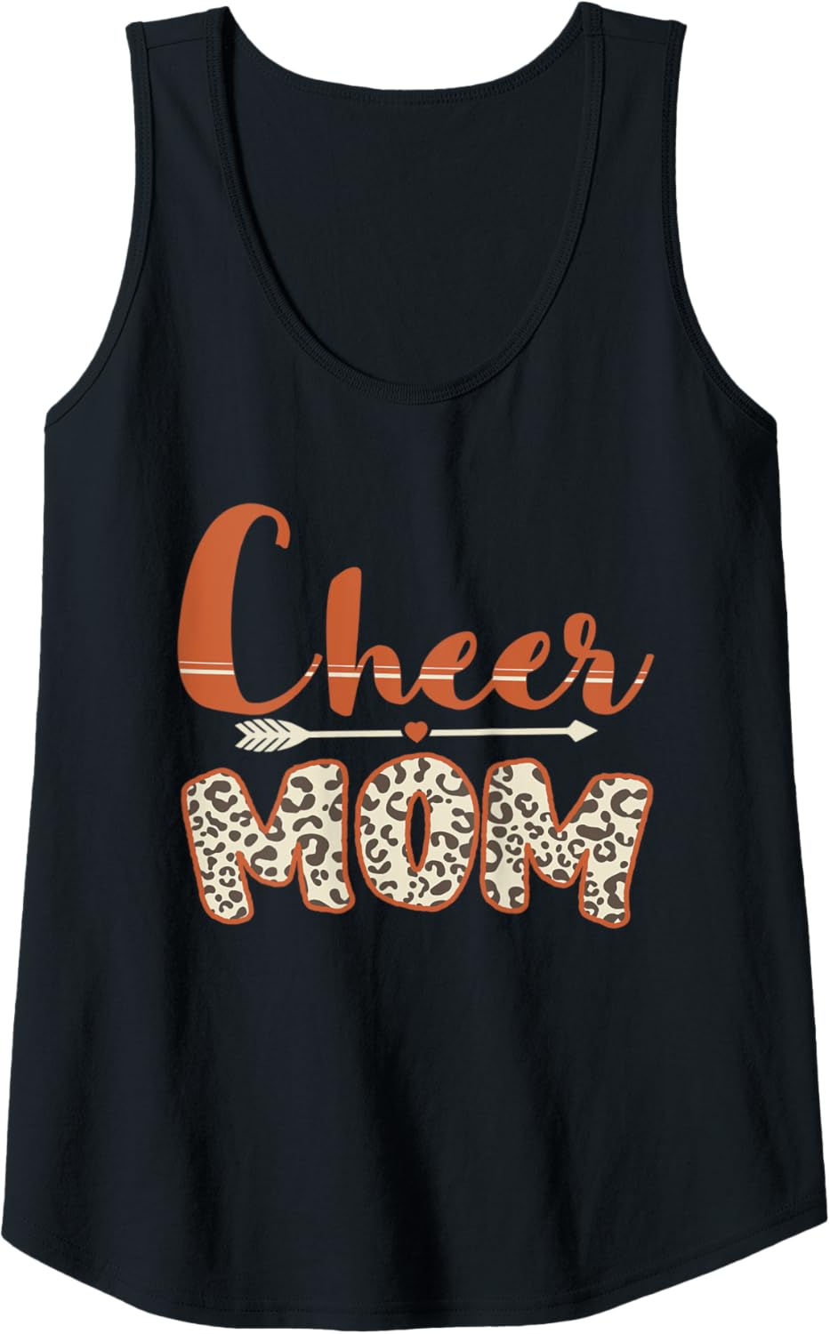 Womens Funny Cheerleading Mom Leopard Cheetah Print Cheer Mom Tank Top Tank Top High Search Demand Everyday Wear
