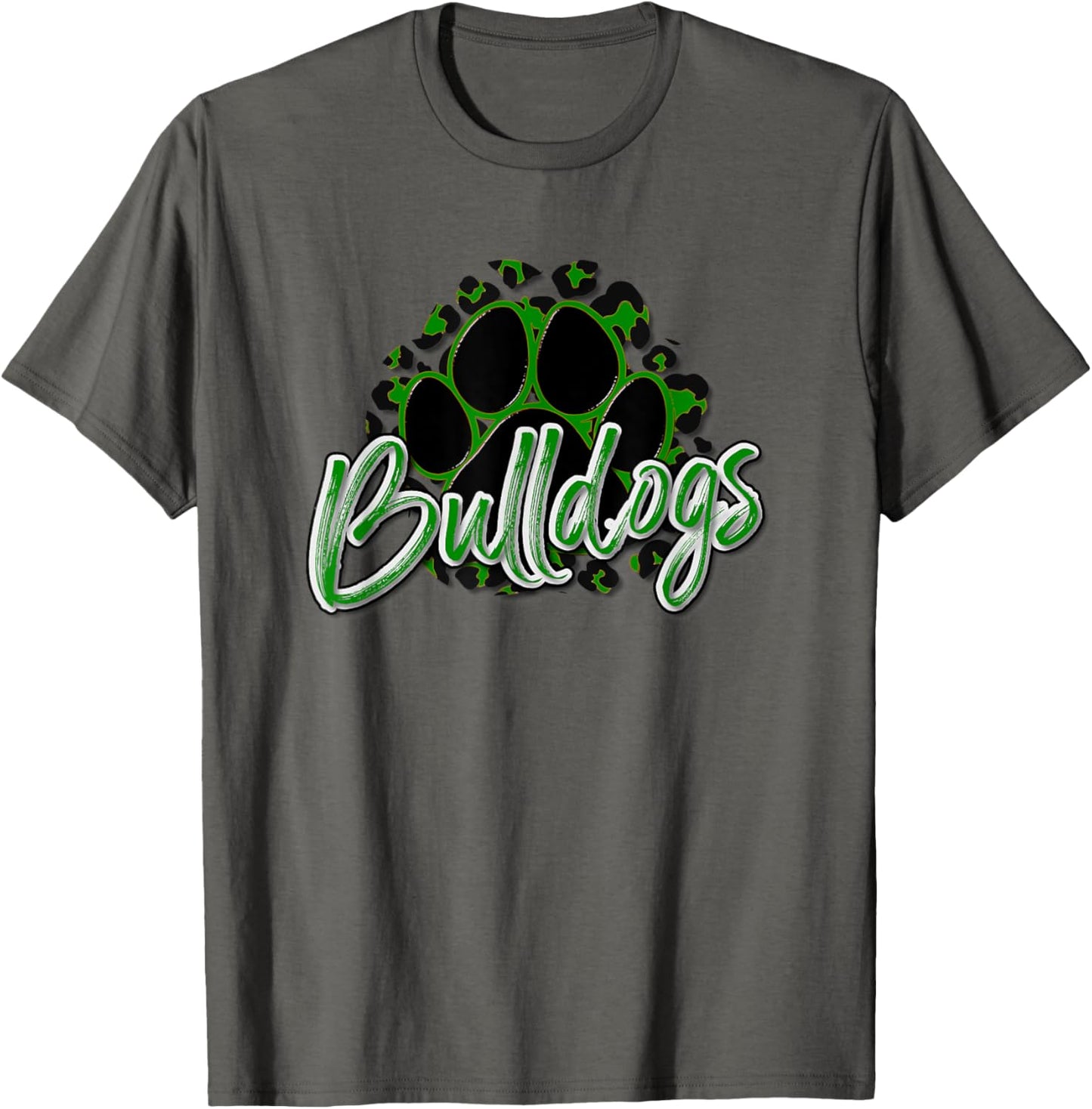 Bulldogs Green Black Cheetah School Sports Fan Team Spirit Apparel Comfort Fit Hot Right Now