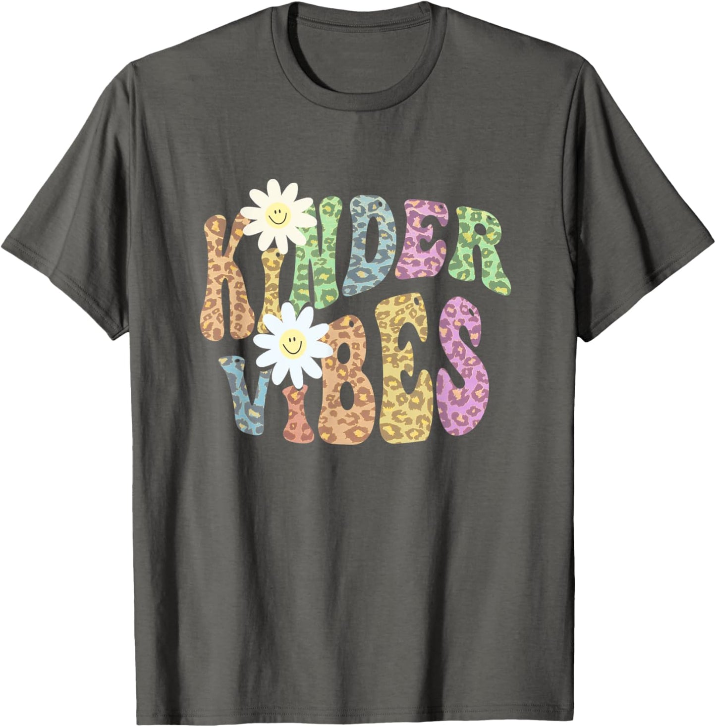 Rainbow KINDER VIBES Retro Kindergarten Leopard Print Apparel High Search Demand Hot Right Now