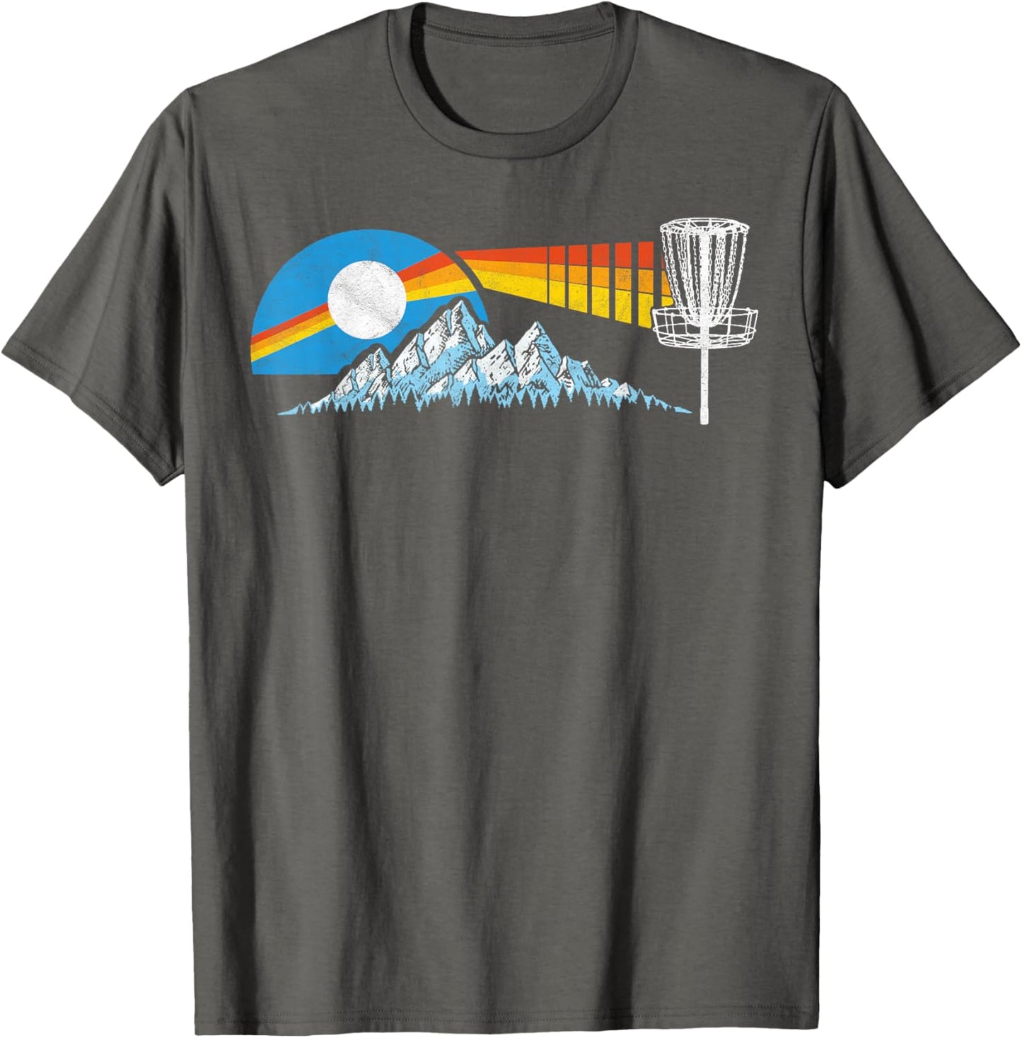 Disc Golf Distressed Mountains & Sun 80s Vintage Apparel | Top Rated | High CTR Title
