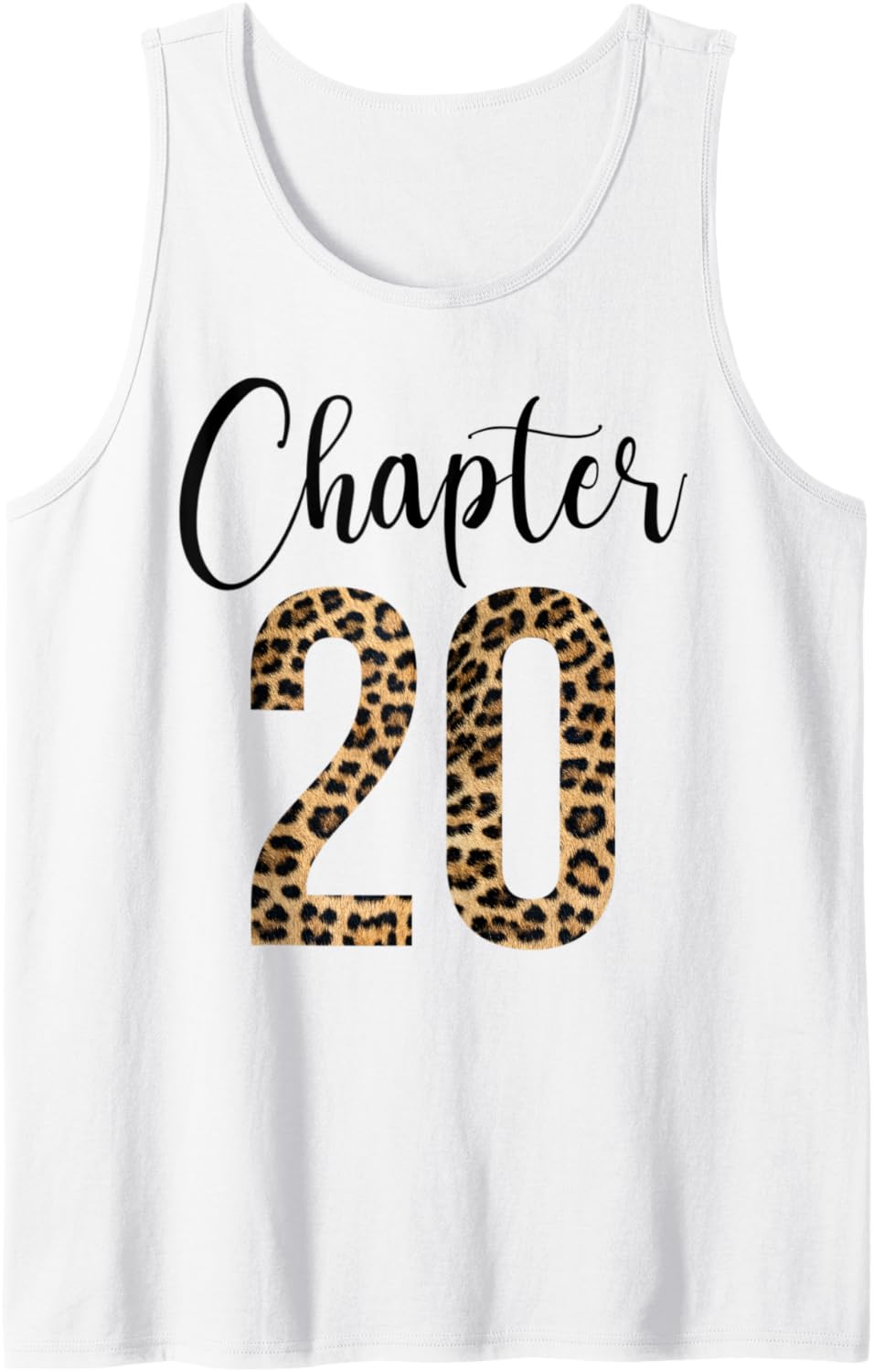 20 Year Birthday Party Leopard Print 20th Birthday Crew Tank Top Tank Top Premium Print Everyday Wear