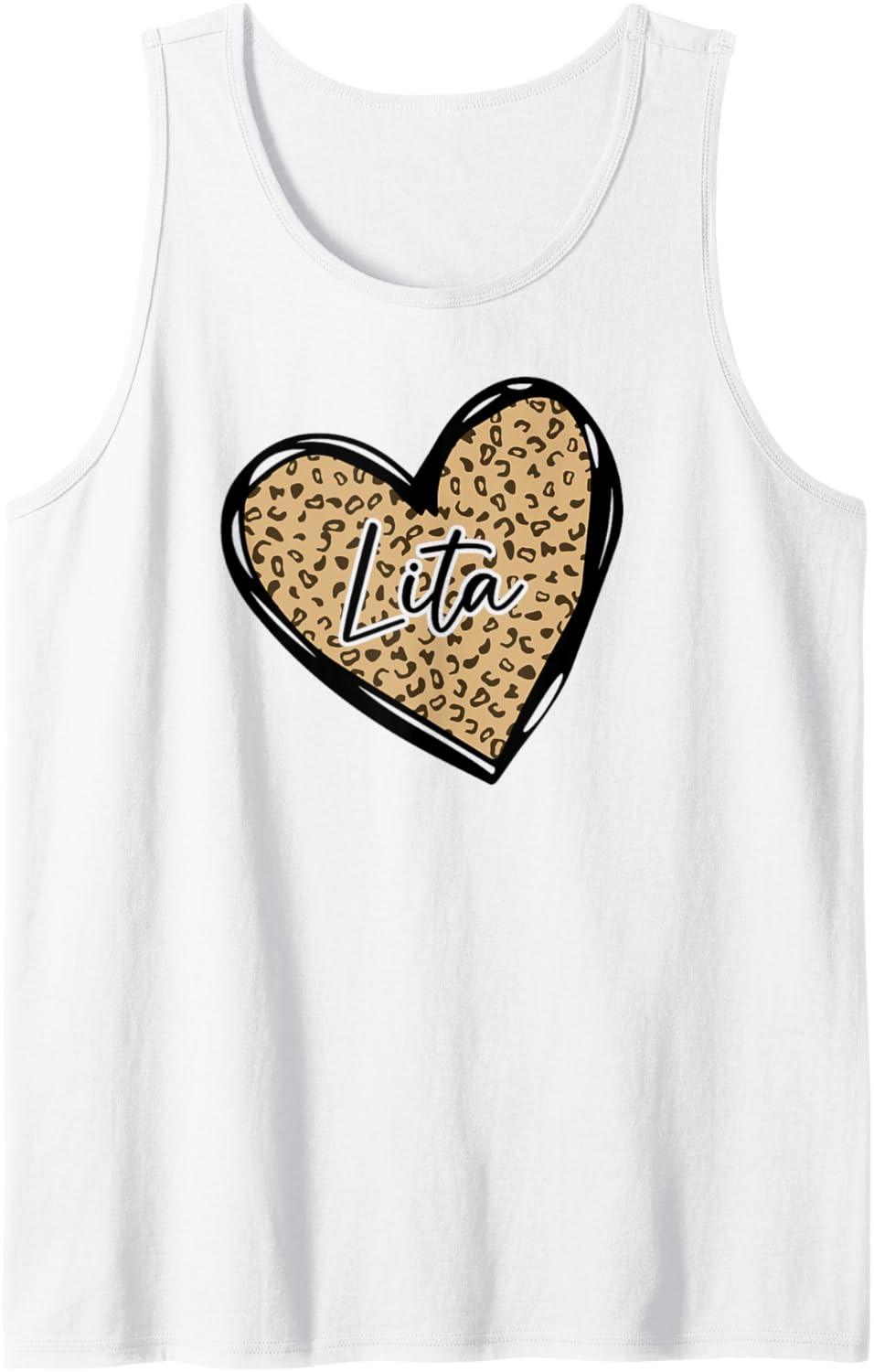 Lita Shirts Womens Leopard Print Mom Tee Cheetah Love Heart Tank Top Tank Top Viral TikTok Find Gift Ready
