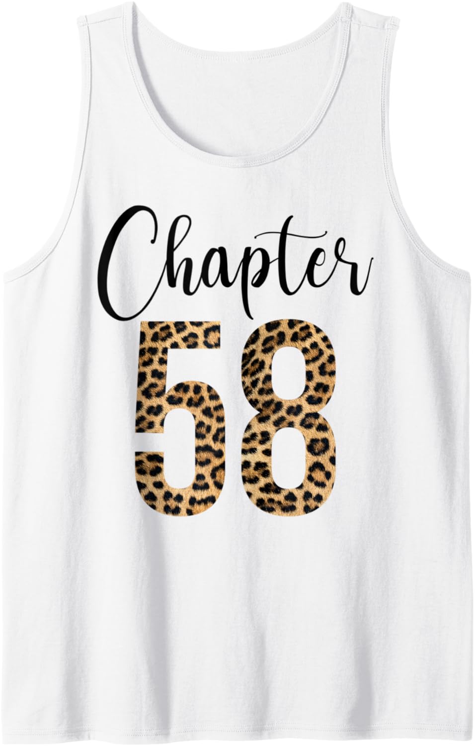 58 Year Birthday Party Leopard Print 58th Birthday Crew Tank Top Tank Top Premium Print Best Seller Look