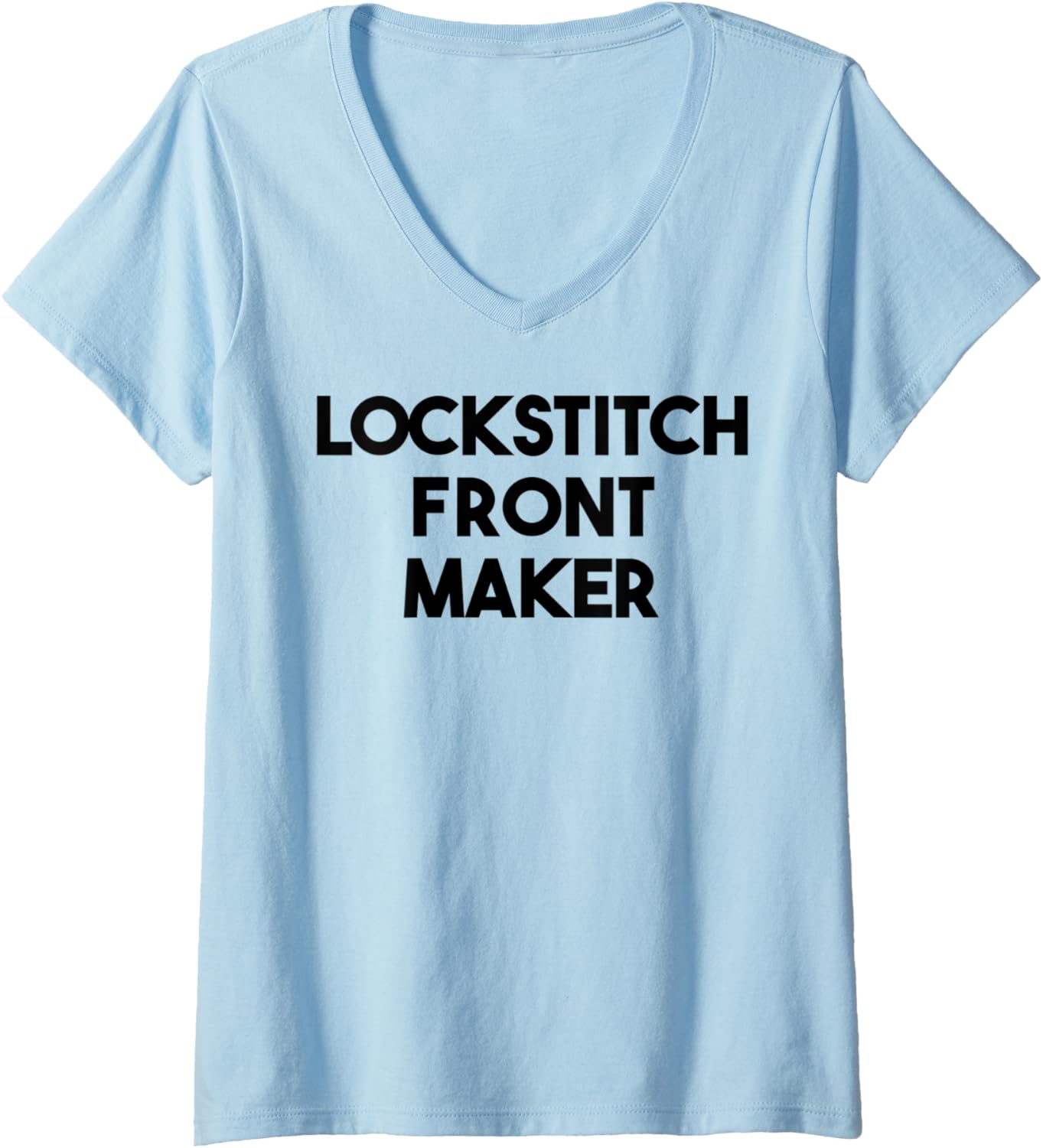 Womens Lockstitch Front Maker V-Neck Apparel | US Viral Style | Aesthetic Fit