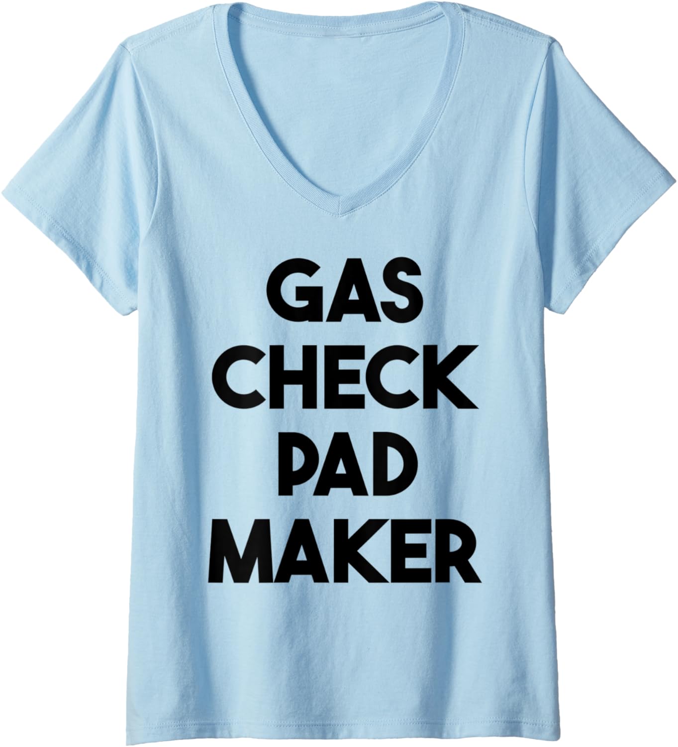 Womens Gas Check Pad Maker V-Neck Apparel | High Search Volume | Aesthetic Fit
