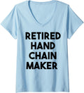 Womens Retired Hand Chain Maker V-Neck Apparel | High Search Volume | Perfect Gift Idea