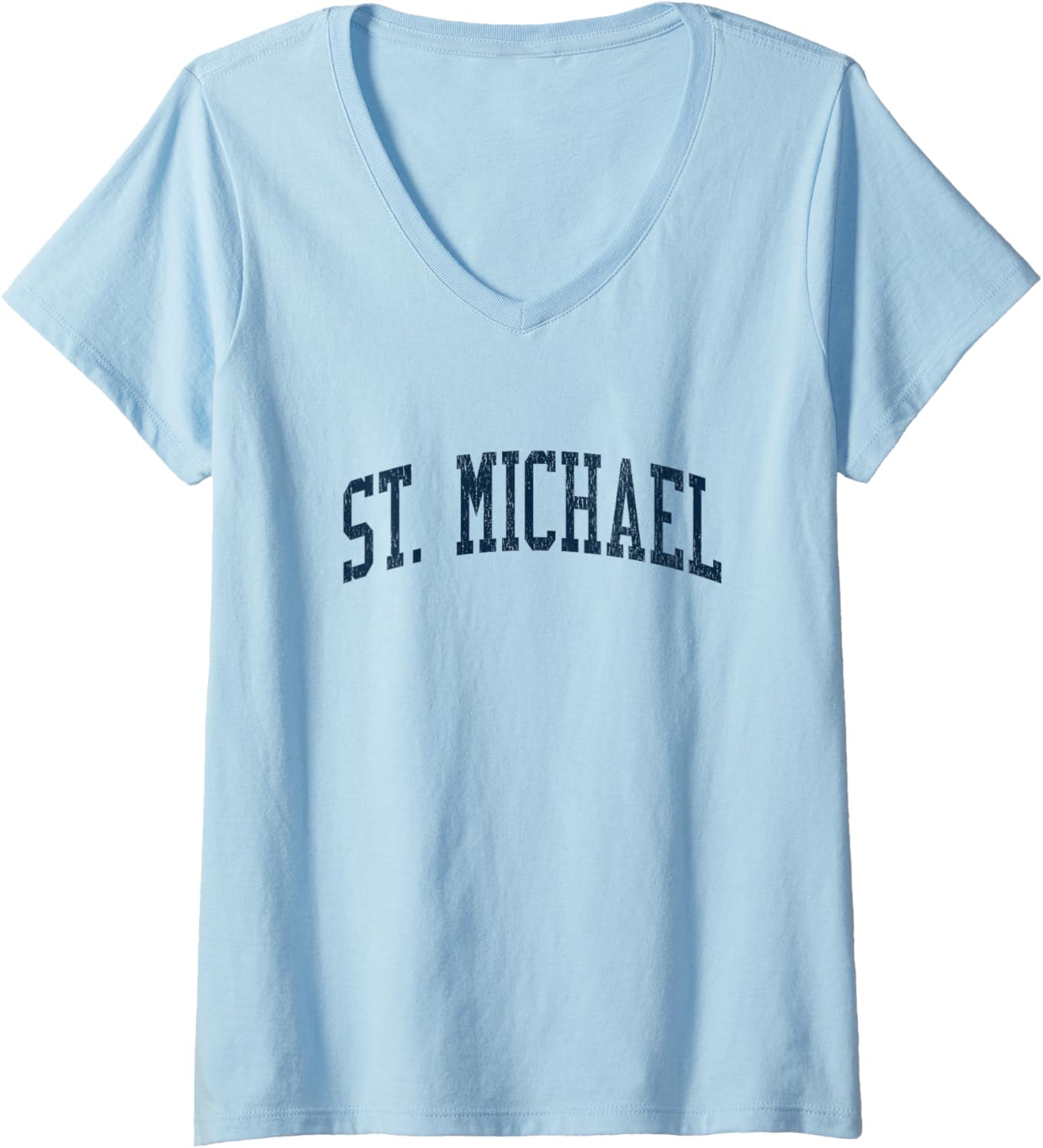Womens St. Michael AK Vintage Athletic Sports JSN2 Navy Print V-Neck Apparel | Everyday Casual Wear